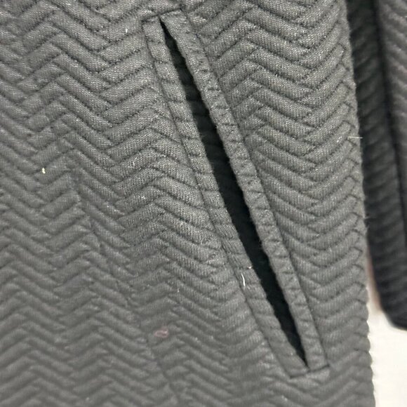 Periphery Jacket Womens Small Black Assymetrical Zip Textured Faux Leather Trim - Picture 6 of 10